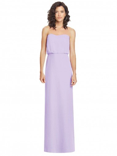 Full Length Lux Chiffon Blouson Bodice Bridesmaid Dress Essex