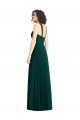 Draped Halter Neck Long Chiffon Bridesmaid Dress with Low Back Essex