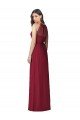 Halter Neck Full-Length Shirred Chiffon Bridesmaid Dress Essex