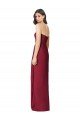 Side Front Slit Draped Strapless Chiffon Bridesmaid Dress Essex