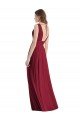 Plunge Deep V-Neckline Low Back Chiffon Bridesmaid Ress Essex