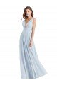 Plunge Deep V-Neckline Low Back Chiffon Bridesmaid Ress Essex