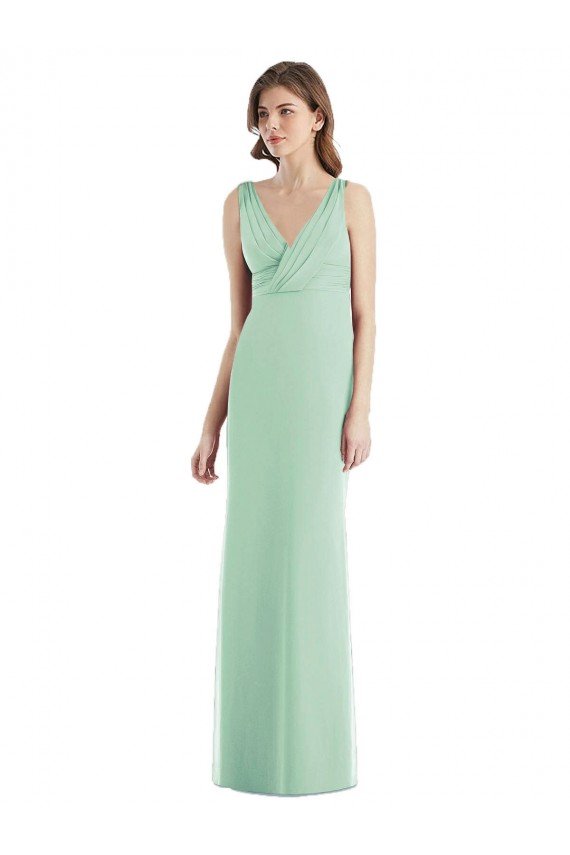 Sleek Open Back Chiffon V-Neck Bridesmaid Dress Essex
