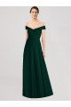 Full length Off the Shoulder Chiffon Bridesmaid Dress Essex