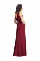 Draped V-Neck Long Sleeveless Chiffon Bridesmaid Dress Essex