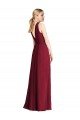 Plunging V-Back Long Full Length Chiffon Bridesmaid Dress Essex
