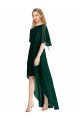 Plunging V Back Flutter Sleeves Cocktail Length Chiffon Bridesmaid Dress Essex