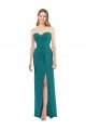 Sweetheart Neckline Lux Chiffon Bridesmaid Dress with Side Slit Essex