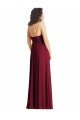 V-Neck Low Back Maxi Formal Wrap Chiffon Bridesmaid Dress Essex