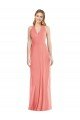 V-Neck Halter Chiffon Maxi Formal Bridesmaid Dress Open Back Essex