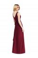Sleeveless V-Neck Chiffon Wrap Bridesmaid Dress Essex