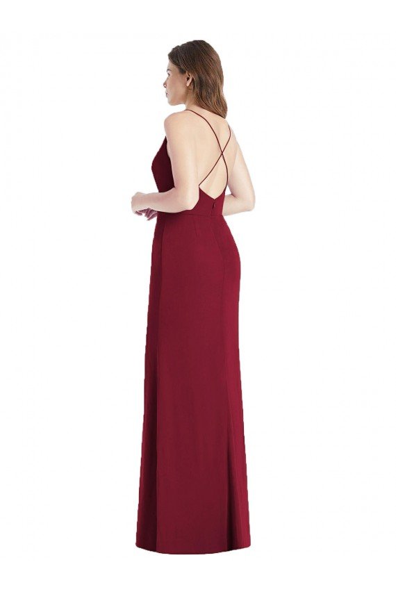 Criss Cross Back Mermaid Wrap Chiffon Bridesmaid Dress Essex