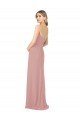 Draped Strapless Sheath Long Chiffon Bridesmaid Dress Essex