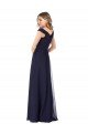 Off the Shoulder Classic Chiffon Bridesmaid Dress with Draped Bodice Essex