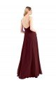 Spaghetti Straps V-Neck Long Chiffon Bridesmaid Dress with Side Slit Essex