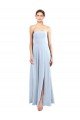 Fitted Strapless Full Length Chiffon Bridesmaid Dress with Front Slit Essex