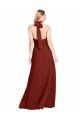 Slim High Neck Halter Fitted Open Back Chiffon Bridesmaid Dress / Prom Dress Essex