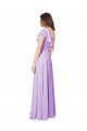 Draped One Shoulder Long Chiffon Bridesmaid Dress  Essex