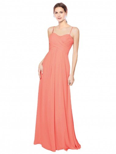 Empire Waist Spaghetti Straps Sweetheart Chiffon Bridesmaid Dress Essex