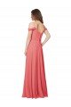 Draped Off the Shoulder Straps Chiffon Bridesmaid Dress Essex