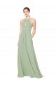 High Halter Neck Keyhole Chiffon Bridesmaid Dress Essex