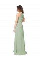 High Halter Neck Keyhole Chiffon Bridesmaid Dress Essex