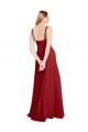 Sweetheart Neckline Long Chiffon Bridesmaid Dress with Side Slit and Wide Straps Essex