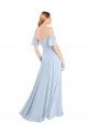 Off the Shoulder Flutter Sleeves Long Chiffon Bridesmaid Dress Essex