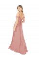 Draped Shoulder Sash Back Chiffon Bridesmaid Dress Essex
