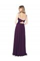Chiffon Bridesmaid Dress with Front Slit and Keyhole Back Essex