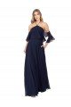 Halter Neck Cold Shoulder Flutter Sleeves Bridesmaid Dress Essex