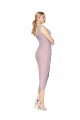 Cocktail Length High Low Mermaid Chiffon Wrapped Bridesmaid Dress / Formal Prom Dress Essex
