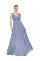 Floor Length High Neck V-Back Chiffon Bridesmaid Dress / Formal Prom Dress Essex