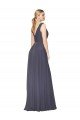 Floor Length High Neck V-Back Chiffon Bridesmaid Dress / Formal Prom Dress Essex