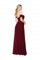 Shirred Sweetheat Neckline Off the Shoulder Long Chiffon Bridesmaid Dress / Formal Prom Dress Essex