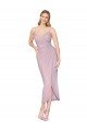Short Knee Length Chiffon Wrap Bridesmaid Dress / Cocktail Prom Dress with Straps Essex