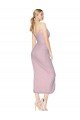 Short Knee Length Chiffon Wrap Bridesmaid Dress / Cocktail Prom Dress with Straps Essex