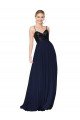 Sweetheart High Neck Sequin Top Long Chiffon Bridesmaid Dress / Prom Dress Essex
