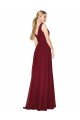 Draped A-Line V-Neck Floor Length Chiffon Bridesmaid Dress / Formal Prom Dress Essex