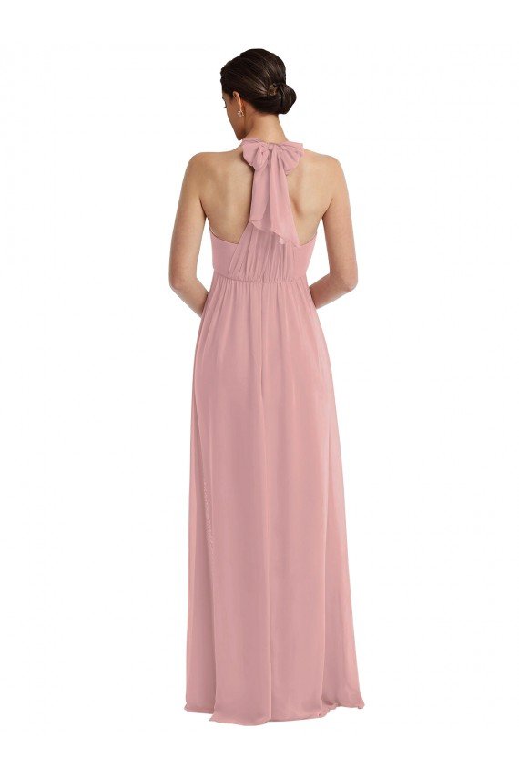 Empire Waist Long Halter Maxi Bridesmaid Dress Essex