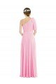 Bow One Shoulder Flounce Sleeve Maxi Bridesmaid Dress Essex