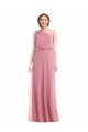 One Shoulder Bow Blouson Bodice Maxi Bridesmaid Dress Essex