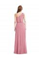 One Shoulder Bow Blouson Bodice Maxi Bridesmaid Dress Essex