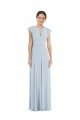 Flutter Sleeve V Keyhole Chiffon Maxi Formal Bridesmaid Dress Essex