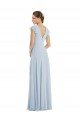 Flutter Sleeve V Keyhole Chiffon Maxi Formal Bridesmaid Dress Essex