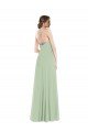 Scoop Neck Tie Strap Maxi Bridesmaid Dress with Front Slit Essex