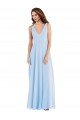 Deep V-Neck Chiffon Maxi Bridesmaid Dress Essex