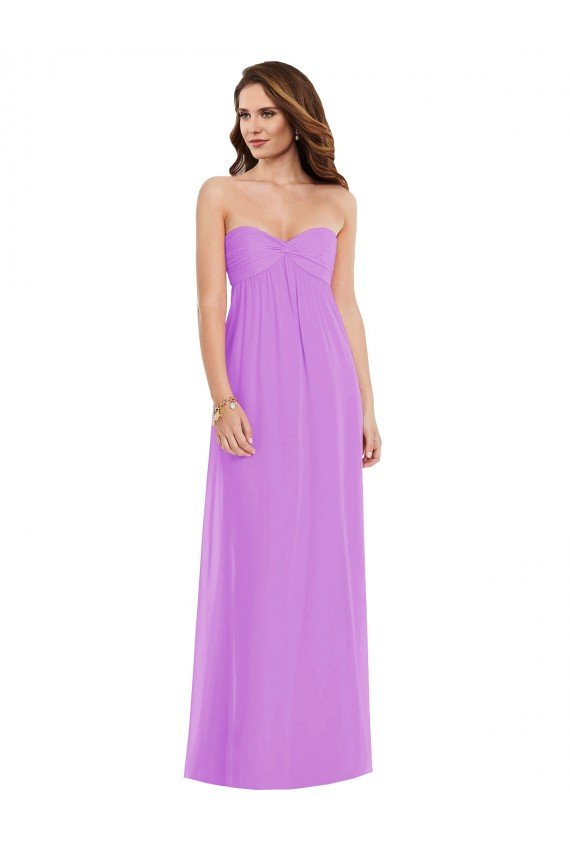 Empire Waist Twist Shirred Strapless Bridesmaid Dress Essex
