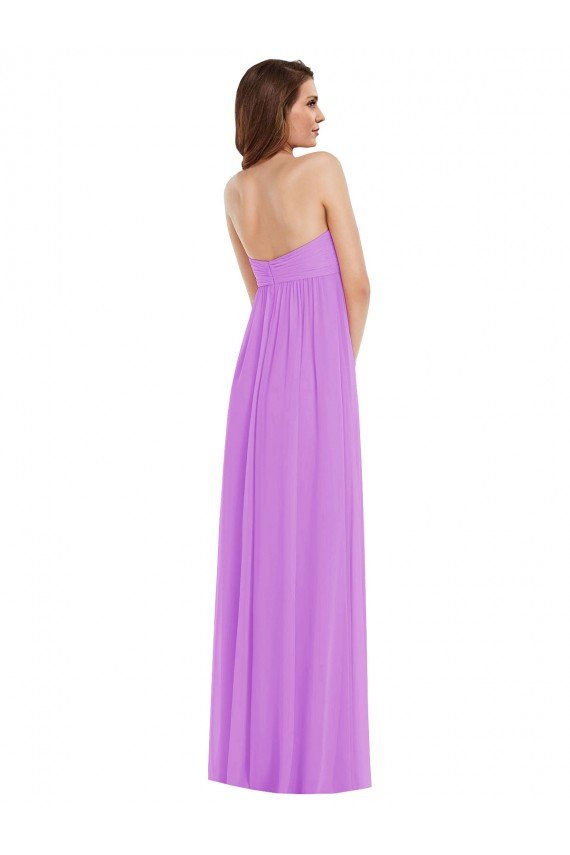 Empire Waist Twist Shirred Strapless Bridesmaid Dress Essex