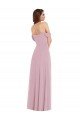 Off the Shoulder Draped Sleeve Maxi Bridesmaid Dress with Front Slit Essex